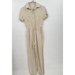 Jessica‎ Simpson  Woman's jumpsuit   Beige Rayon Cotton Size XS